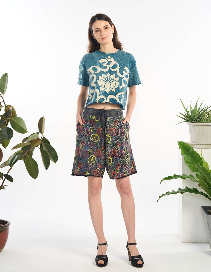 Lotus Mineral Wash Crop Top