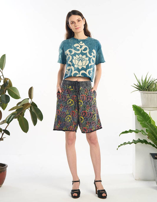 Lotus Mineral Wash Crop Top