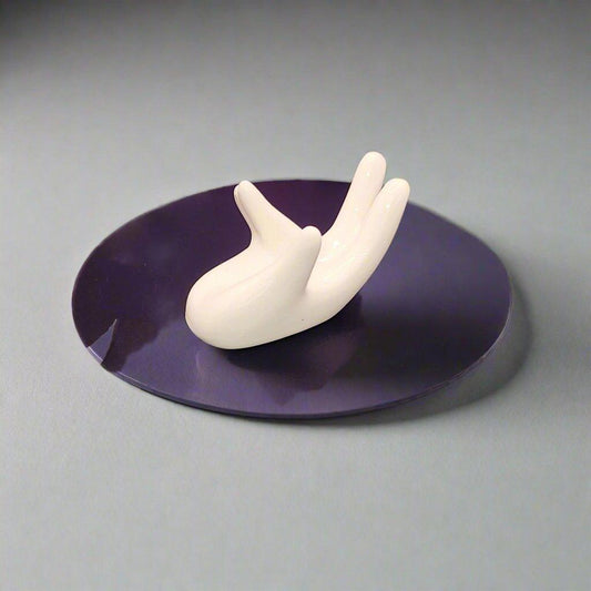 Ceramic Hand Crystal & Sphere Stand