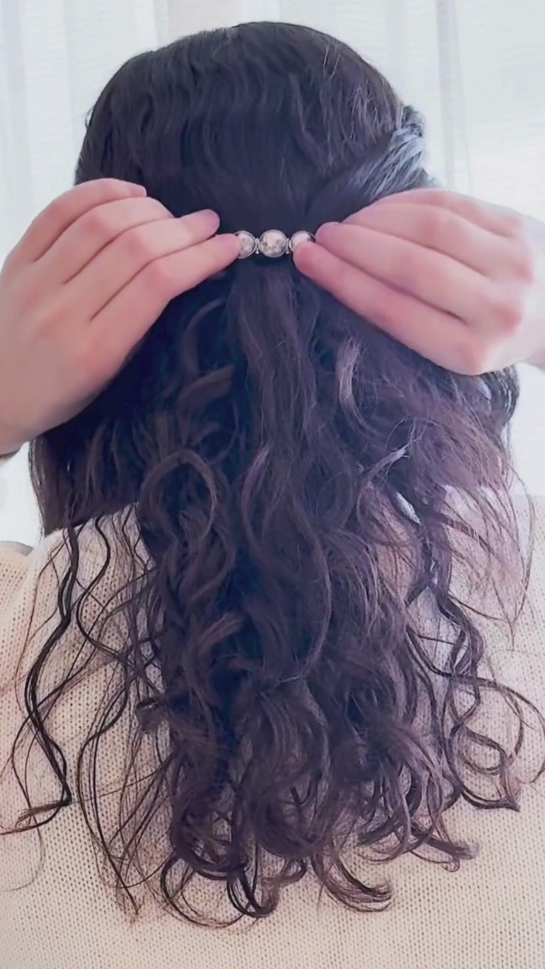 Moon Phase Hair Clip Barrette – Silver Celestial Statement Clip