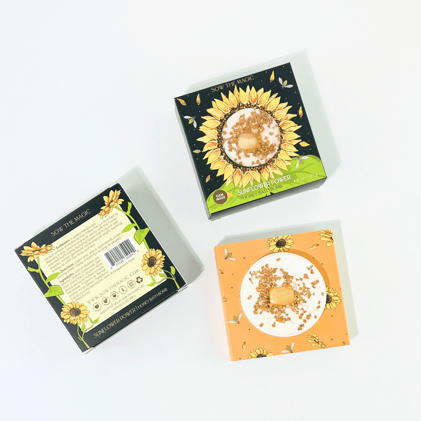 Sunflower Power Honey Bath Bomb