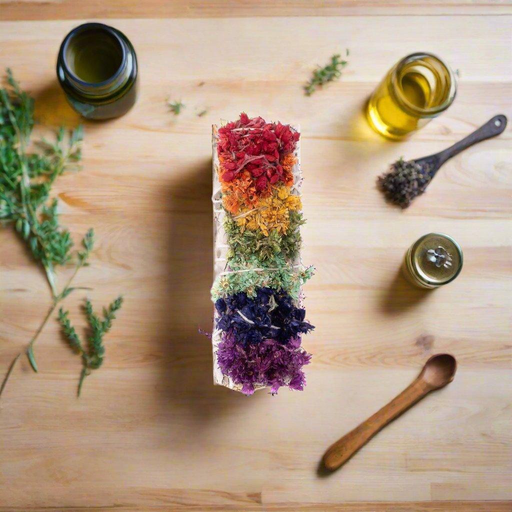 7 Chakra Floral Sage Cleansing Wand