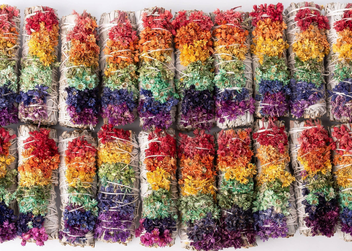 7 Chakra Floral Sage Cleansing Wand