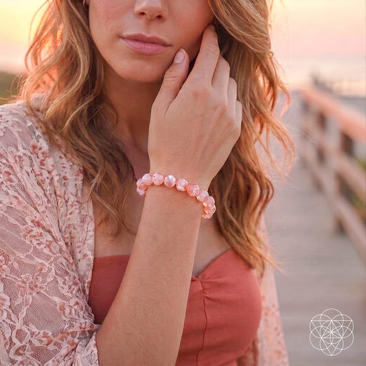 The Woman You’re Becoming | Sakura Flower Agate Bracelet