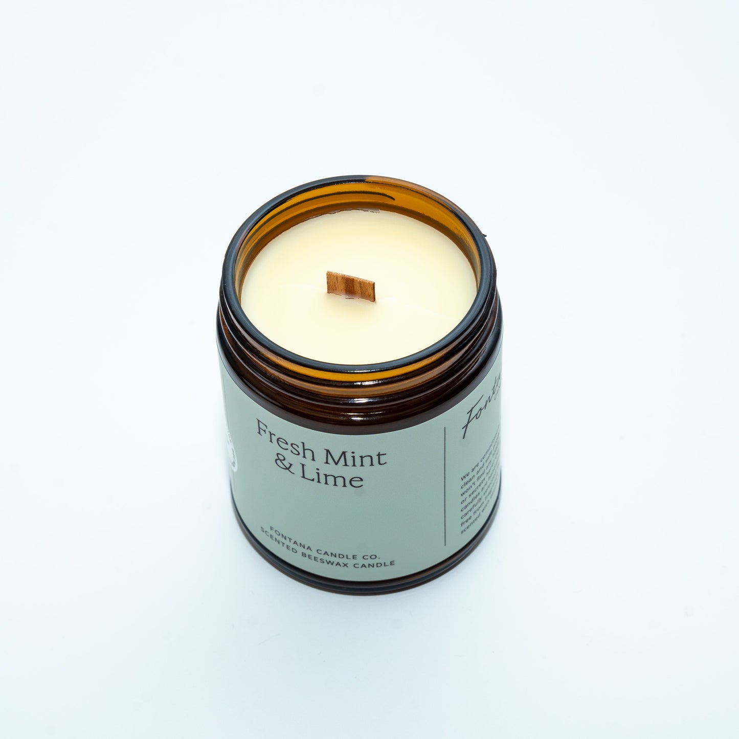 Fresh Mint & Lime Beeswax Candle – Clean Burn, Invigorating Scent