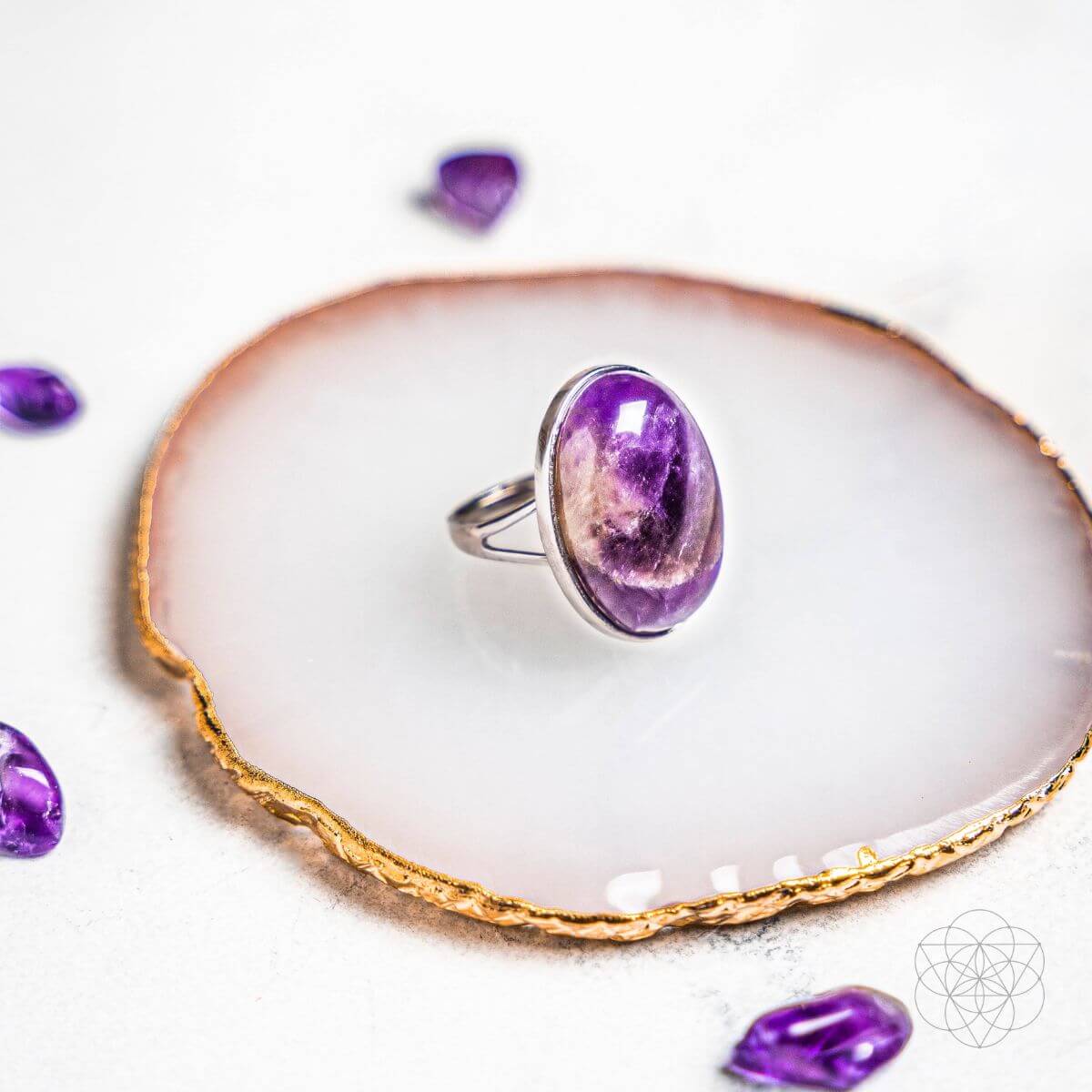 Amethyst Adjustable Ring