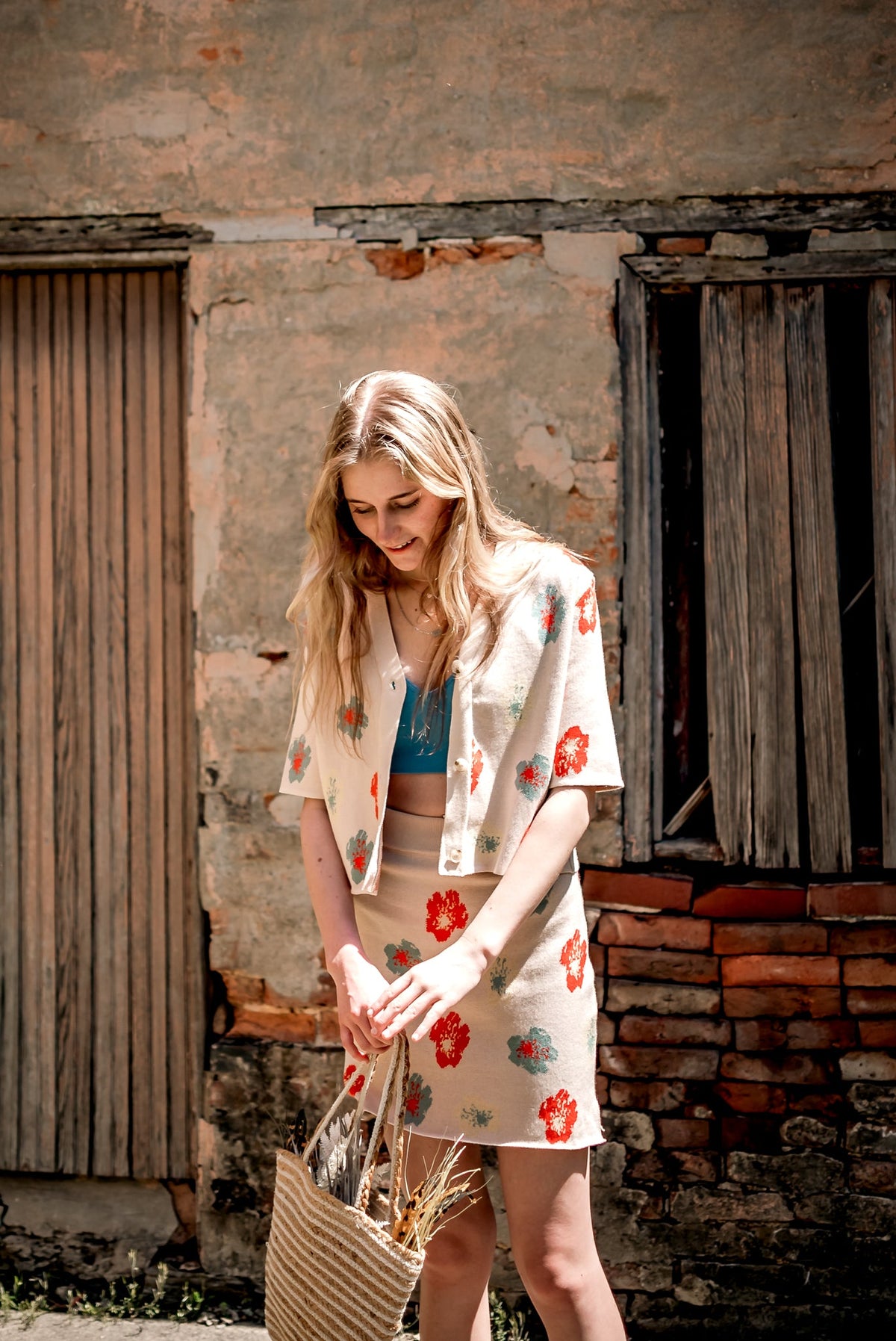 Doris Floral Cropped Cardigan
