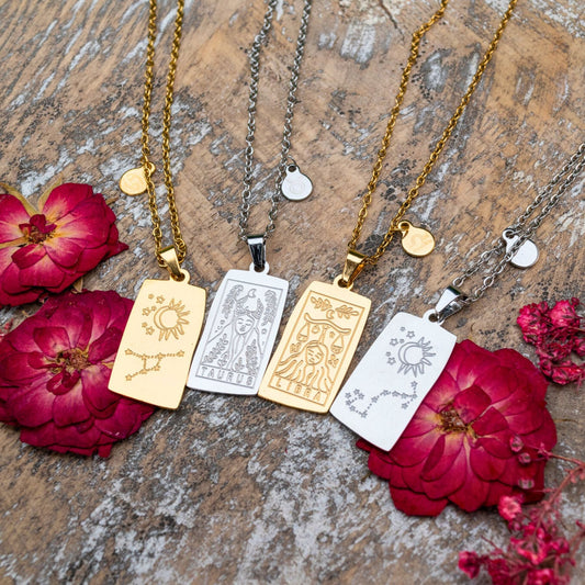 Zodiac Tarot-Card Necklace